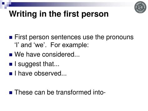 can you use first person in an essay