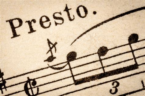 what does presto mean in music? In the realm of orchestral dynamics, how does this term relate to the crescendo's impact on the listener's emotional journey?