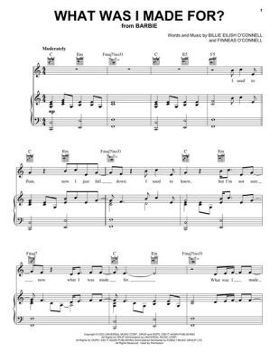 What Was I Made For: Piano Sheet Music and Beyond